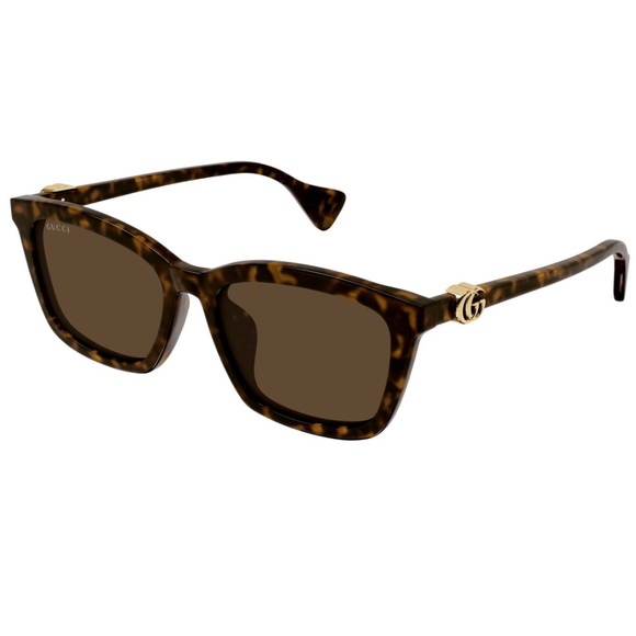 NEW GUCCI SQUARE SUNGLASSES GUCCI GG1596SK 003 HAVANA BROWN EYEWEAR - Picture 1 of 3
